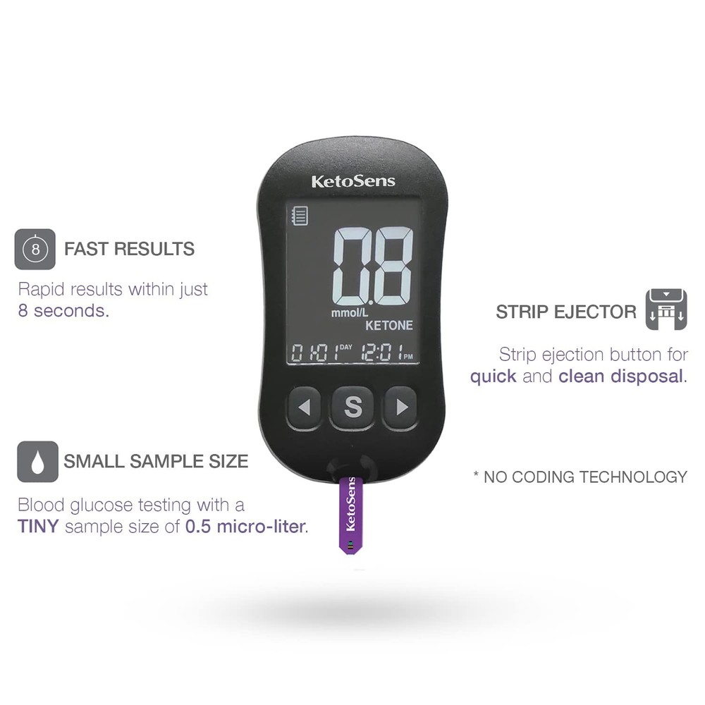 Ultimate Keto Diet Blood Ketone Testing Kit - Includes Meter & 10 Strips