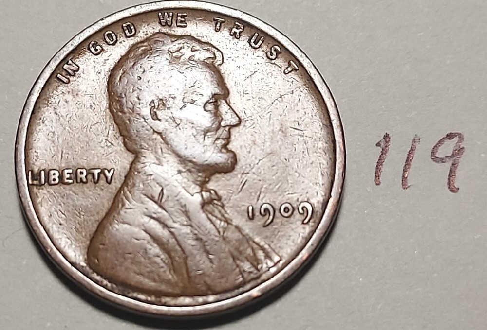 1909 Lincoln Wheat Cent #119