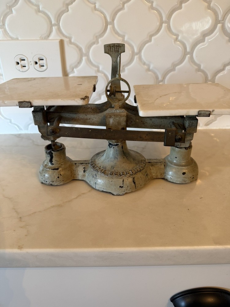 Vintage Central Scientific Co Cast Iron Balance Scale