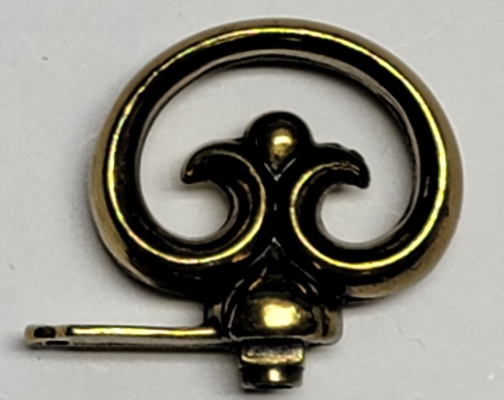 NOS HEAVY DUTY MANOR HOUSE COLONIAL SOLID BRASS MOCK KEY KNOB PULL  1.25"
