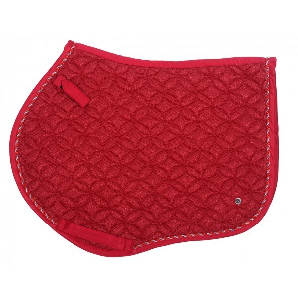 QHP Striking Rio anatomical saddle pad glitter Red Pony