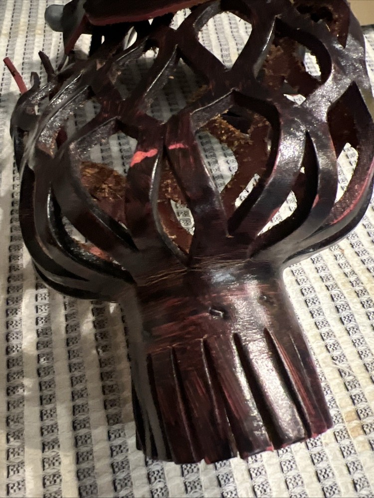 1 Pool Table Real Reddish Leather Pocket Side BRUNSWICK Replacement Vintage