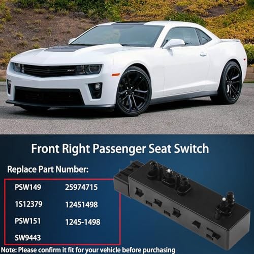25974715 Front Right Passenger Side Power Seat Control Switch Compatible with