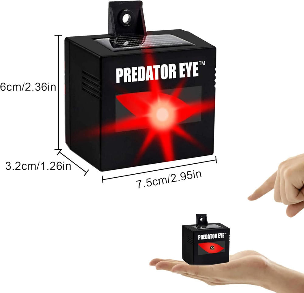Solar-Powered Night Predator Eye Animal Deterrent Device
