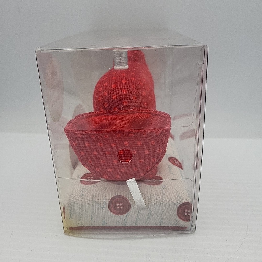Dritz Sewing Machine Pin Cushion & Measuring Tape Button Pattern Fabric 2015