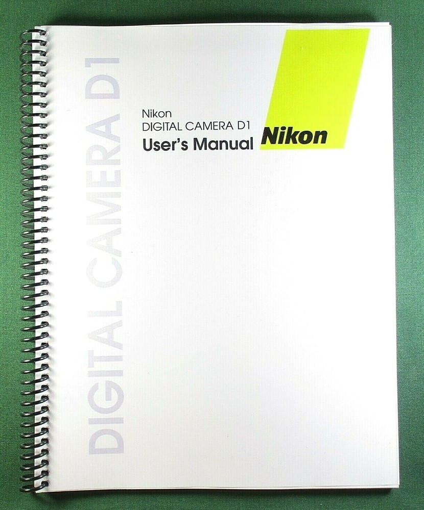 Nikon D1 Instruction Manual: 146 Pages & Protective Covers