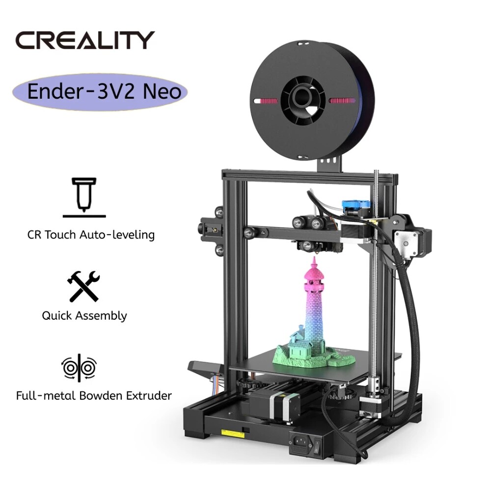 Creality Ender-3 V2 Neo 3D Printer 32-bit Silent Mainboard CR-Touch Auto Level