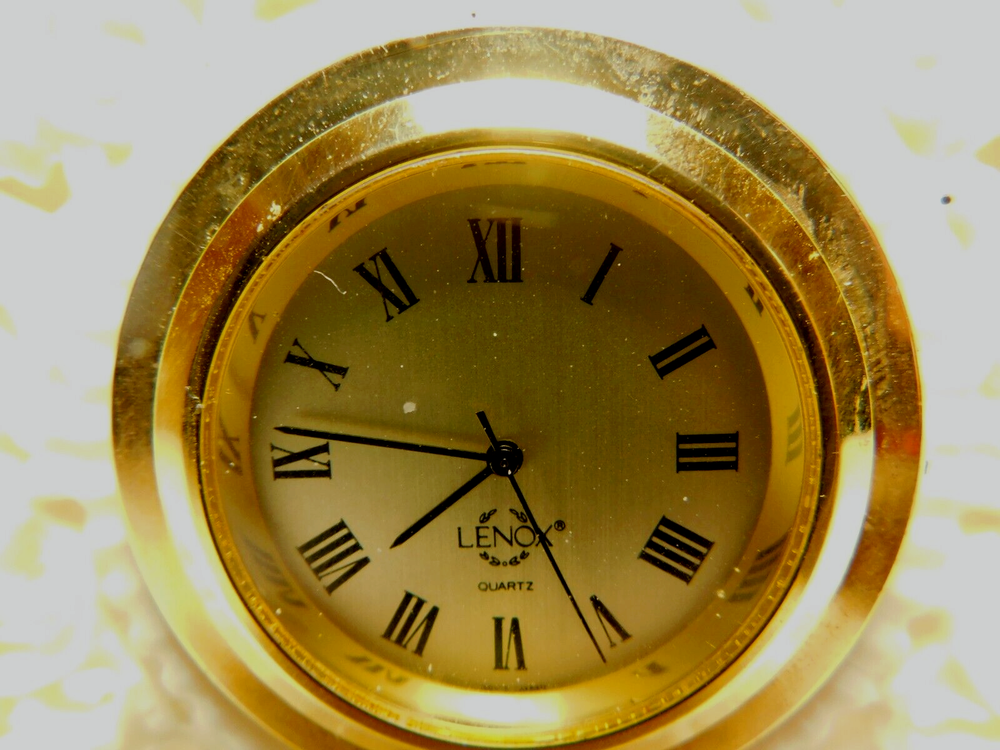Lenox~Mini Porcelain Square Clock 3 1/4" x 3 1/4"