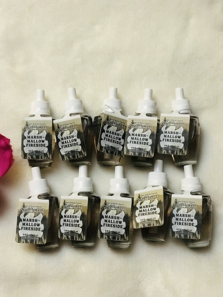 10 Bath & Body Works Wallflowers Marshmallow Fireside Diffuser Refill Bulbs