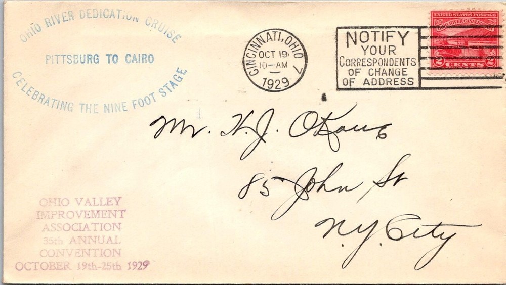FDC 1929 SC #681 No Cachet - Cincinnati Oh - Single - J26670