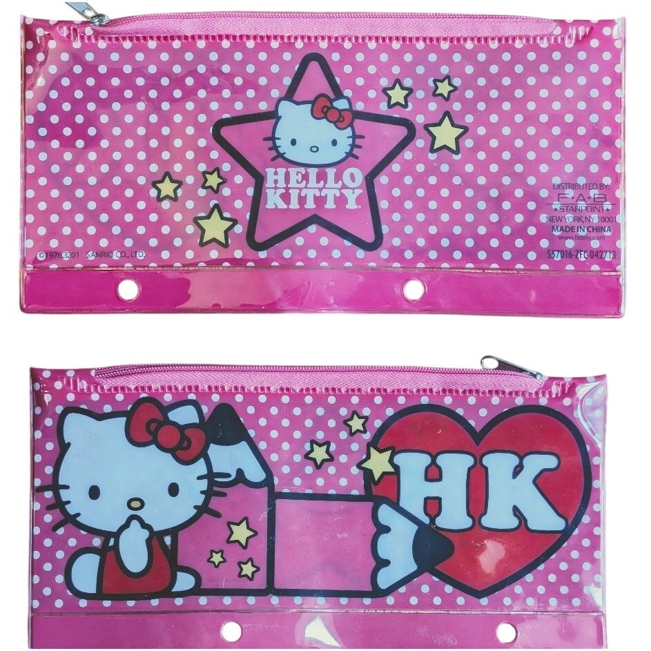 Hello Kitty Binder Pencil Case Double Sided