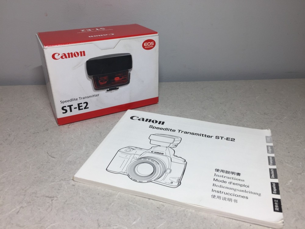 Canon Speedlite Transmitter ST-E2 manual EOS accessory shoe mount flash trigger