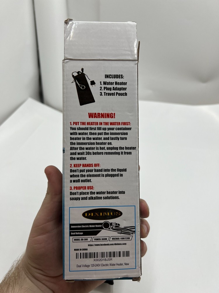 QTY 5 Diximus Water Heater–Portable 110/220V Electric Immersion tankless DX300