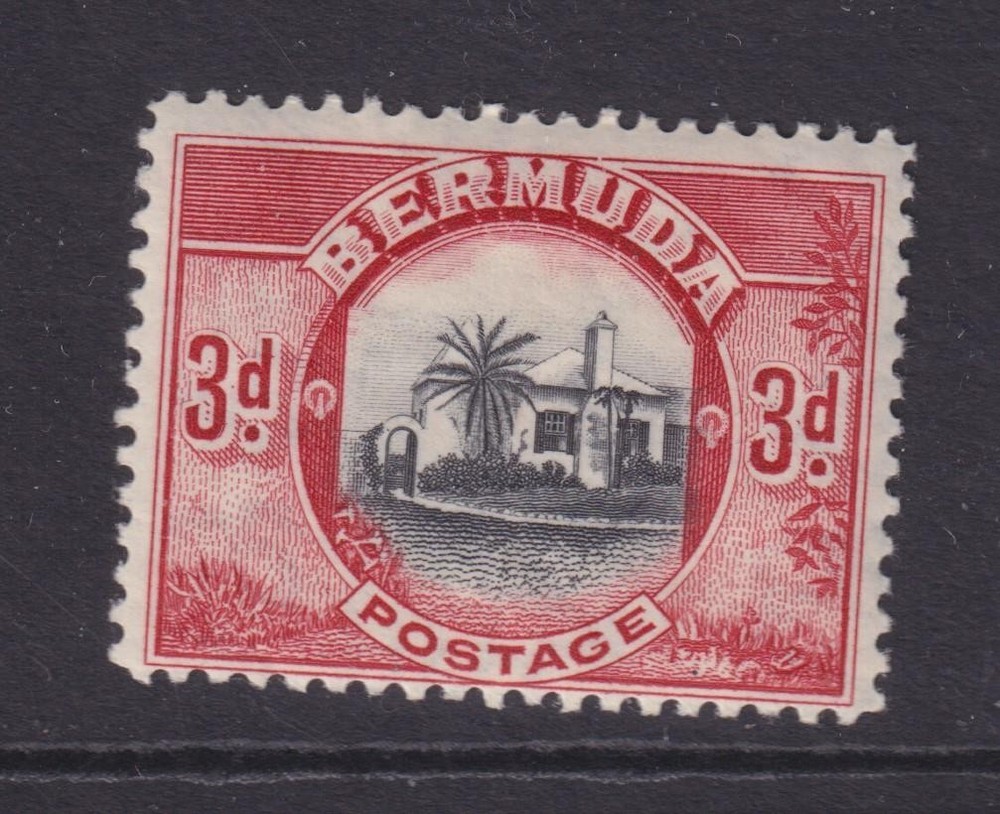BERMUDA, 1936 3d. Black & Red, lhm.