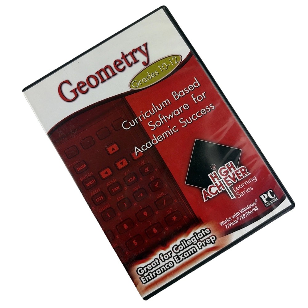 GEOMETRY High Achiever Learning Series Grades 10-12 PC CD-Rom SEALED