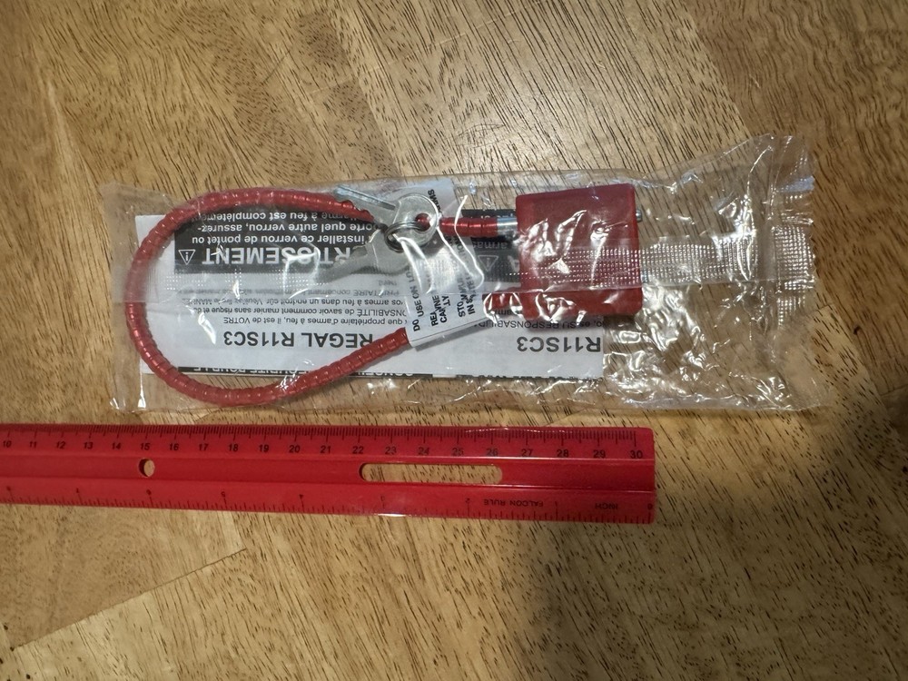 LockDown Red Cable Gun Lock with KEY NEW