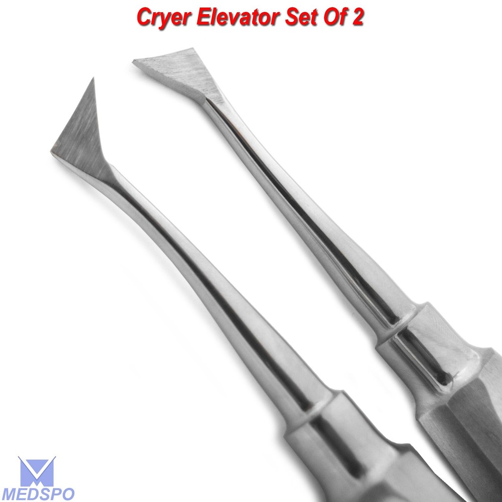 Surgical Tooth Extraction Cryer Elevators Left & Right Root Dental Instruments