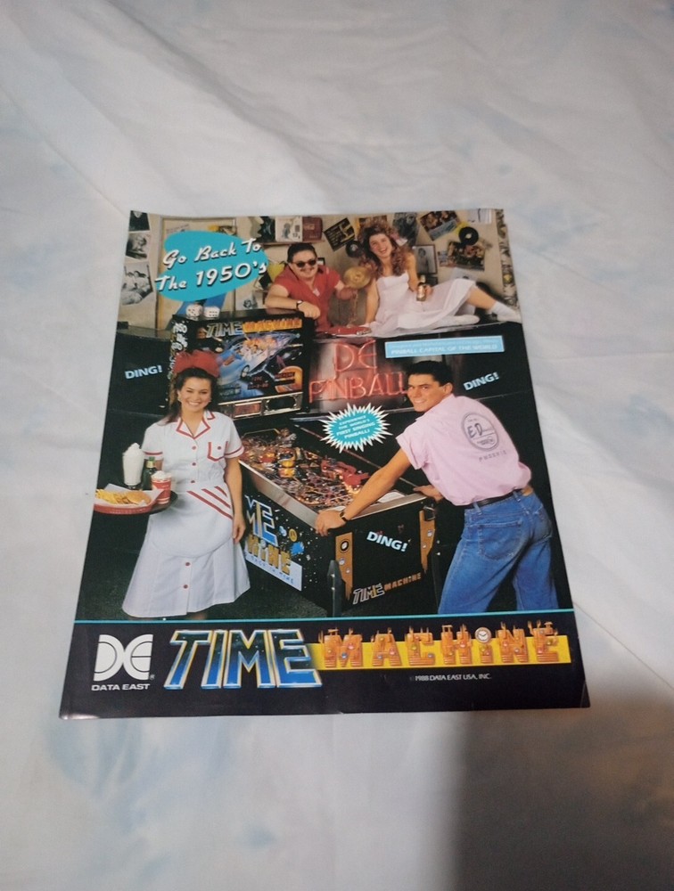 Data East Time Machine Original Pinball Machine Sales Flyer #080