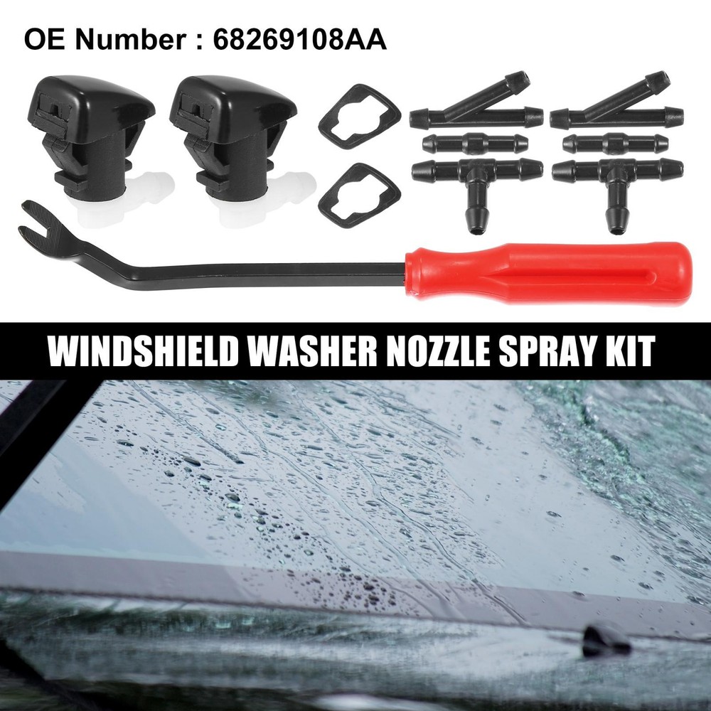 11pcs Front Windshield Washer Nozzle Kit 68269108AA for Dodge Durango 11-19