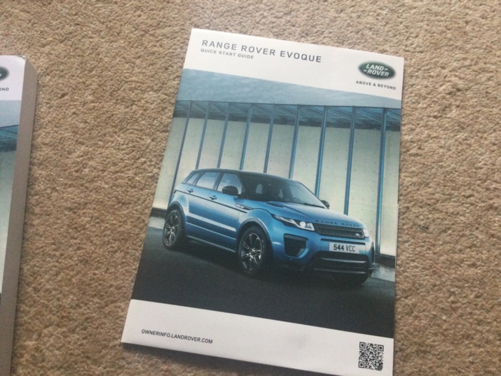 RANGE ROVER EVOQUE (2016 - 2018) OWNERS MANUAL HANDBOOK ALL MODELS