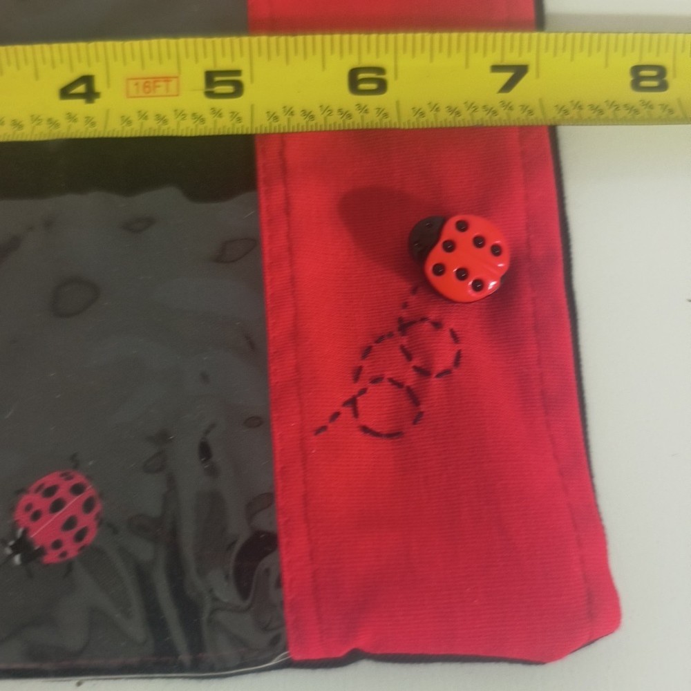 LadyBug Drawstring Bag Pouch Handmade Set Of 2