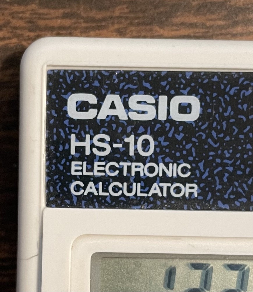 Vintage CASIO HS-10 Electronic Calculator Solar Cell Powered