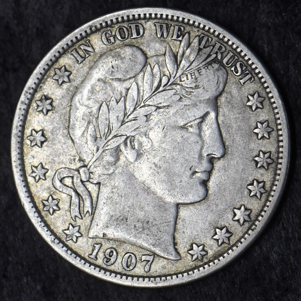 1907-D "High Grade" Barber Silver Half Dollar 50C - COINGIANTS -