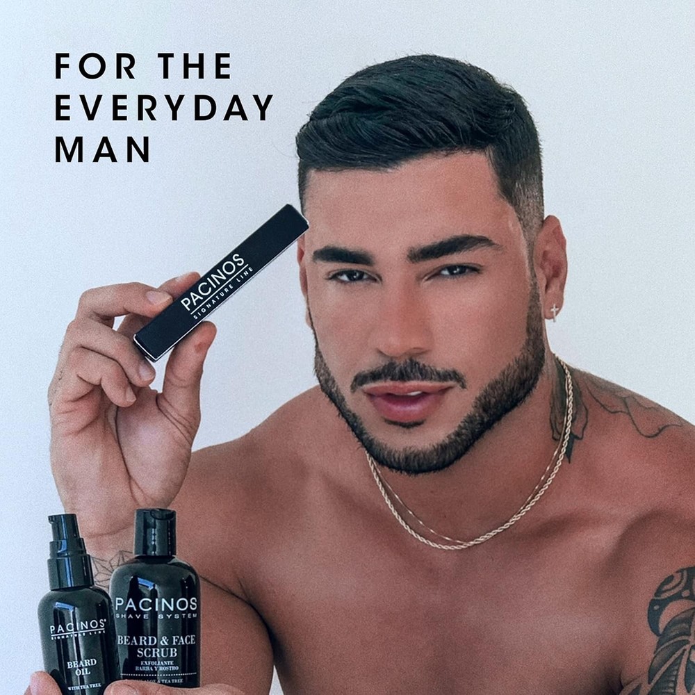 Pacinos Beard Pencil Filler - Water Proof, Long Lasting Coverage & Dark Brown