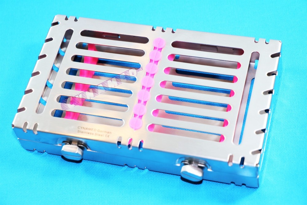 5PCS DETACHABLE STERILIZATION CASSETTE RACK FOR 7 INSTRUMENTS WITH DOUBLE BUTTON