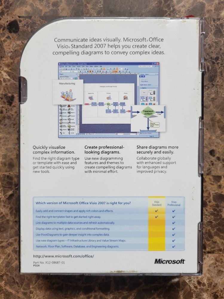 NEW SEALED Microsoft Visio Standard 2007 Full Version RETAIL