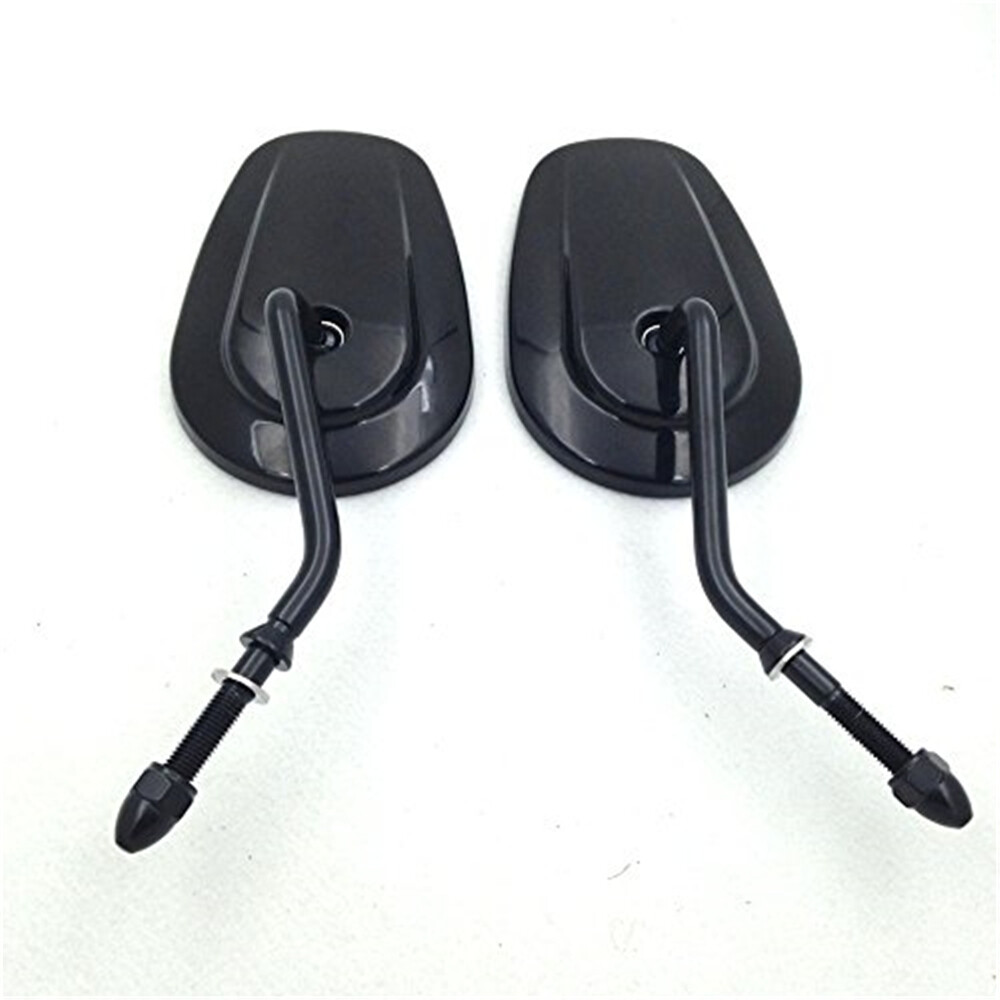 Custom Black Big Size Mirrors For Fits 1982-Later Harley Davidson Models (except