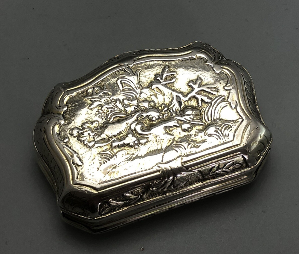 Antique Continental Silver Snuff Box ALZX