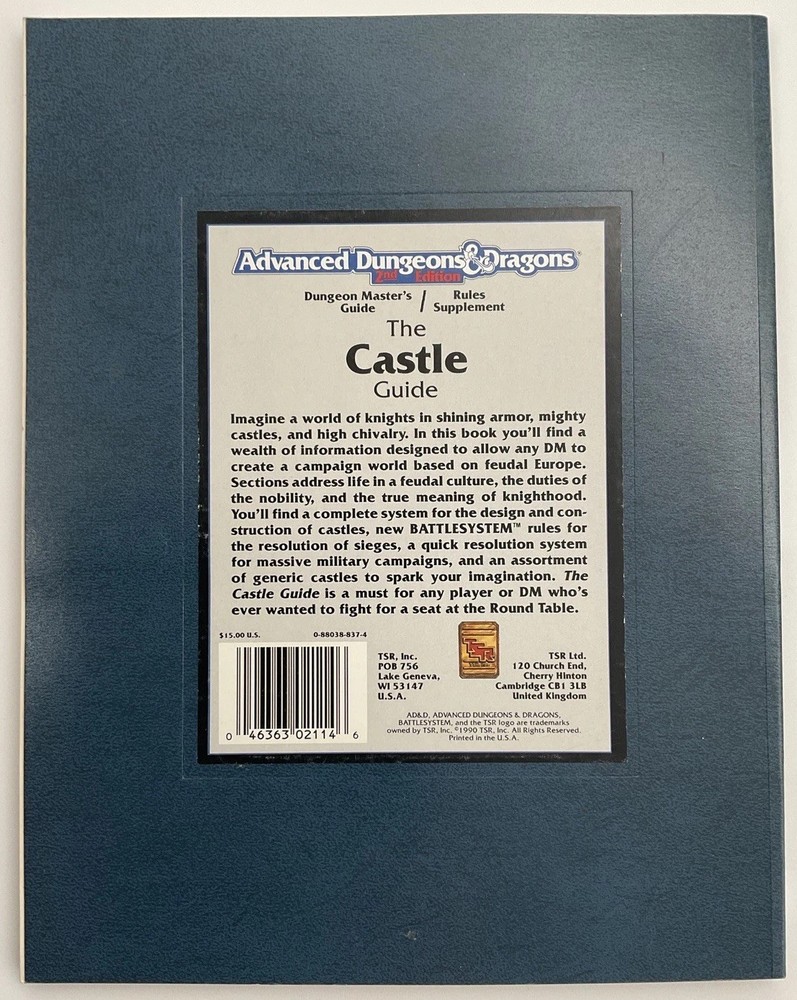 [AD&D] DMGR2 The Castle Guide (1990) VG+