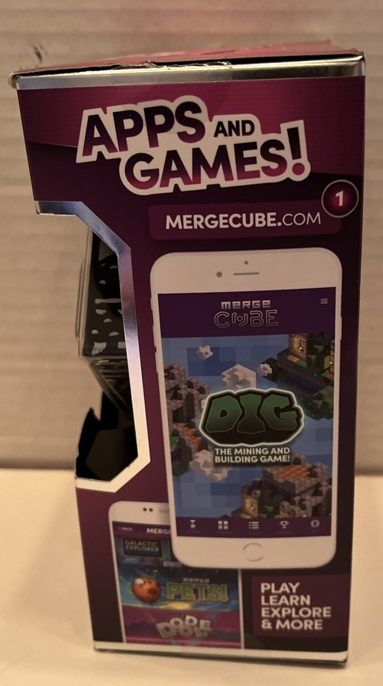 Merge Cube Holographic Handheld AR/VR Hologram iOS/Android Apps 3D Toys Fun