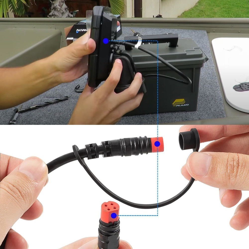 010-12199-04 Power/Data Cable Fit Garmin Striker Echo, Striker Plus, Striker 4