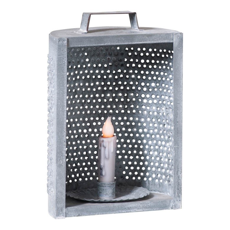 Rustic Mantle Light - Weathered Zinc, 10.5" High