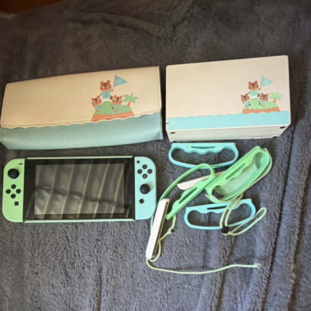 Nintendo Switch Animal Crossing Edition Console, Controllers & Carrying Case