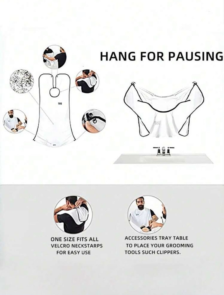 Washable and Reusable Shaving & Hair Cutting Apron
