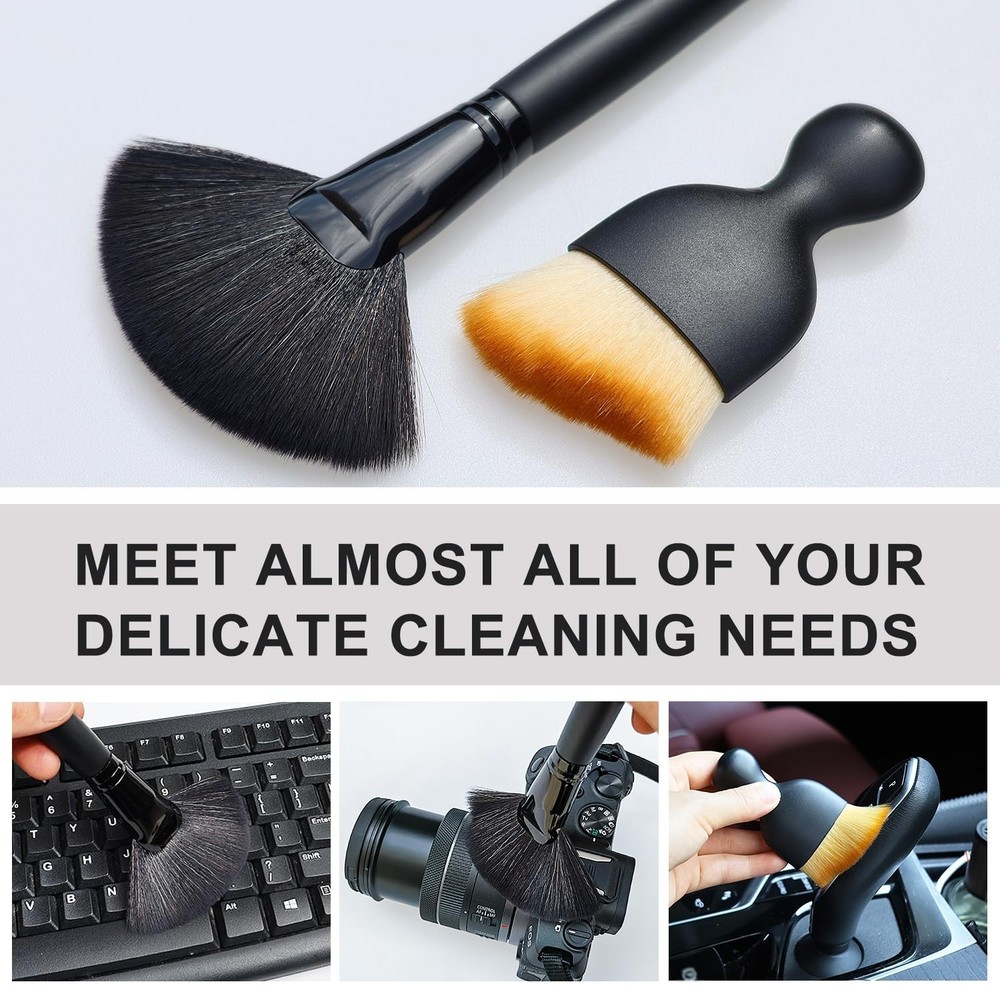 3 Pack Exquisite Microfiber Duster Brush, Car Interior Cleaning Tool, Small B...