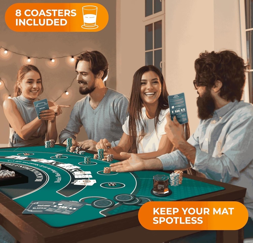 Professional Blackjack Table Layout - 70" x 35"