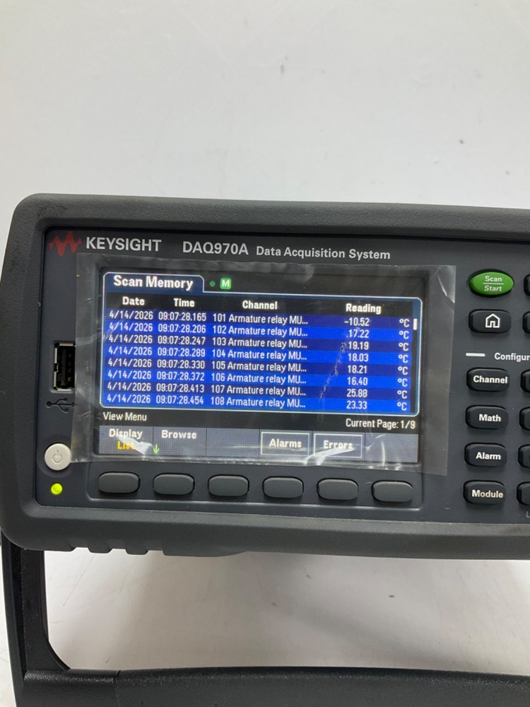 KEYSIGHT TECHNOLOGIES DAQ970A DATA ACQUISITION SYSTEM W/KEYSIGHT DAQM901A MODULE