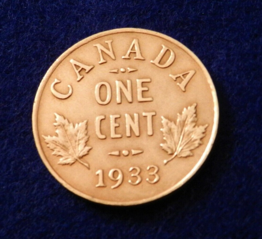 1933 Canada One Cent - Nice Small Cent - See PICS