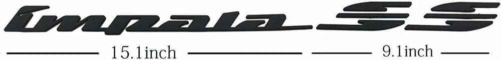 2Pc Gloss Black Badge for 94-96 Impala SS Rear Quarter Panel Emblems