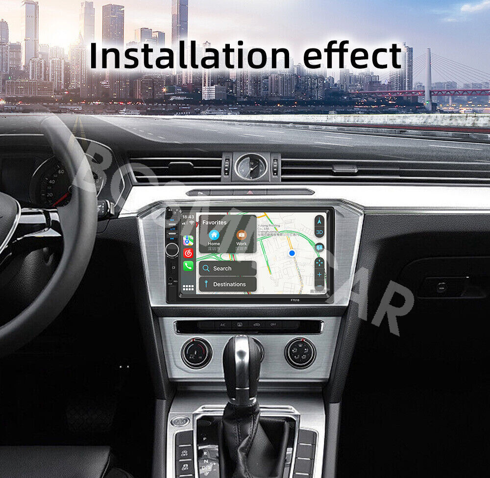 Touch Screen Car Stereo Radio Bluetooth MP5 Player Carplay Android Auto W/Camera