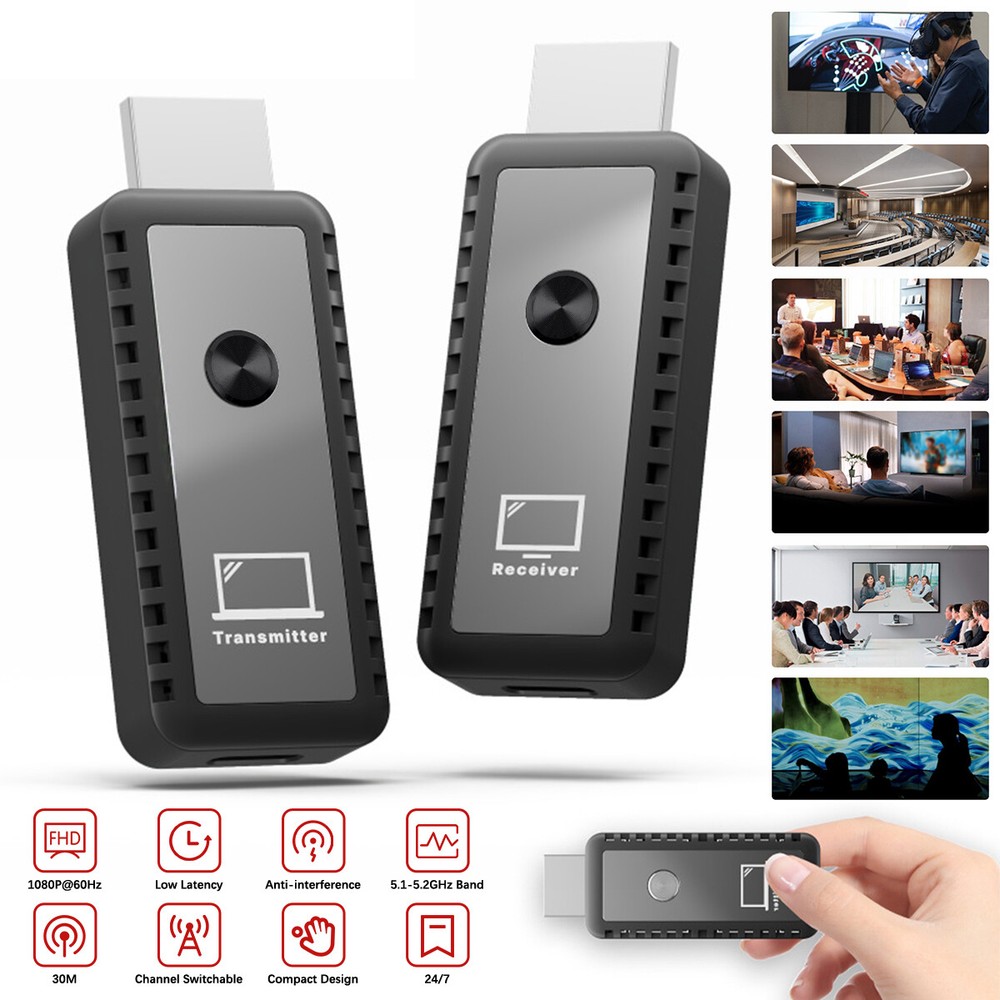 4K Wireless HDMI Video Transmitter & Receiver TV Stick Screen Share Extender