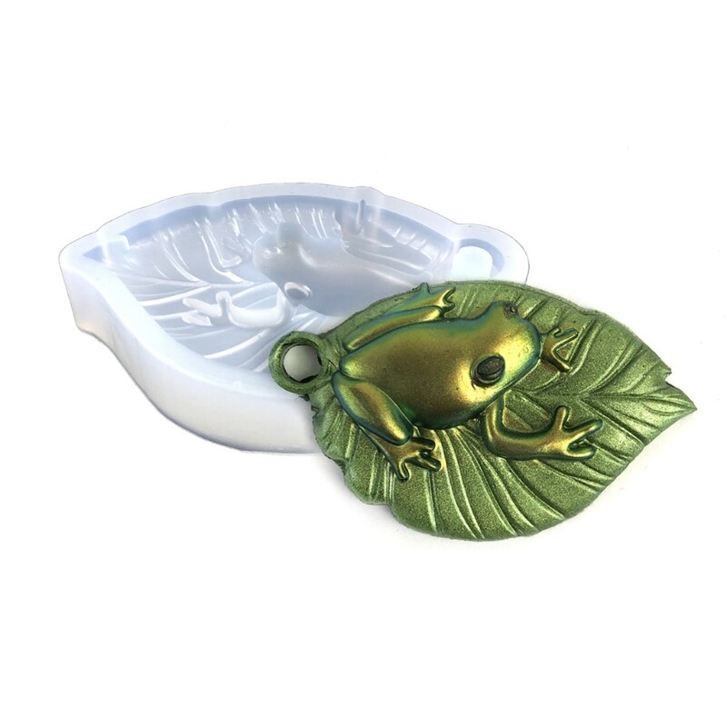 Lovely Leaf Frog Shaped Casting Mold Keychain Mold Silicone Keyring Mold