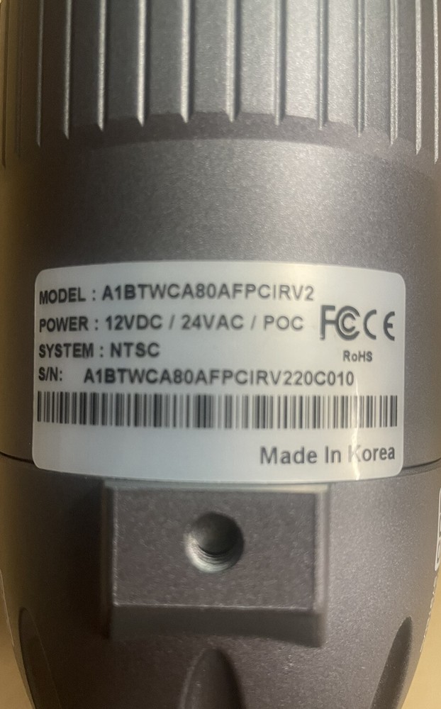 Linespex A1 Webcam Industrial Vision System LSS Model# A1BTWCA80AFPCIRV2 NTSC