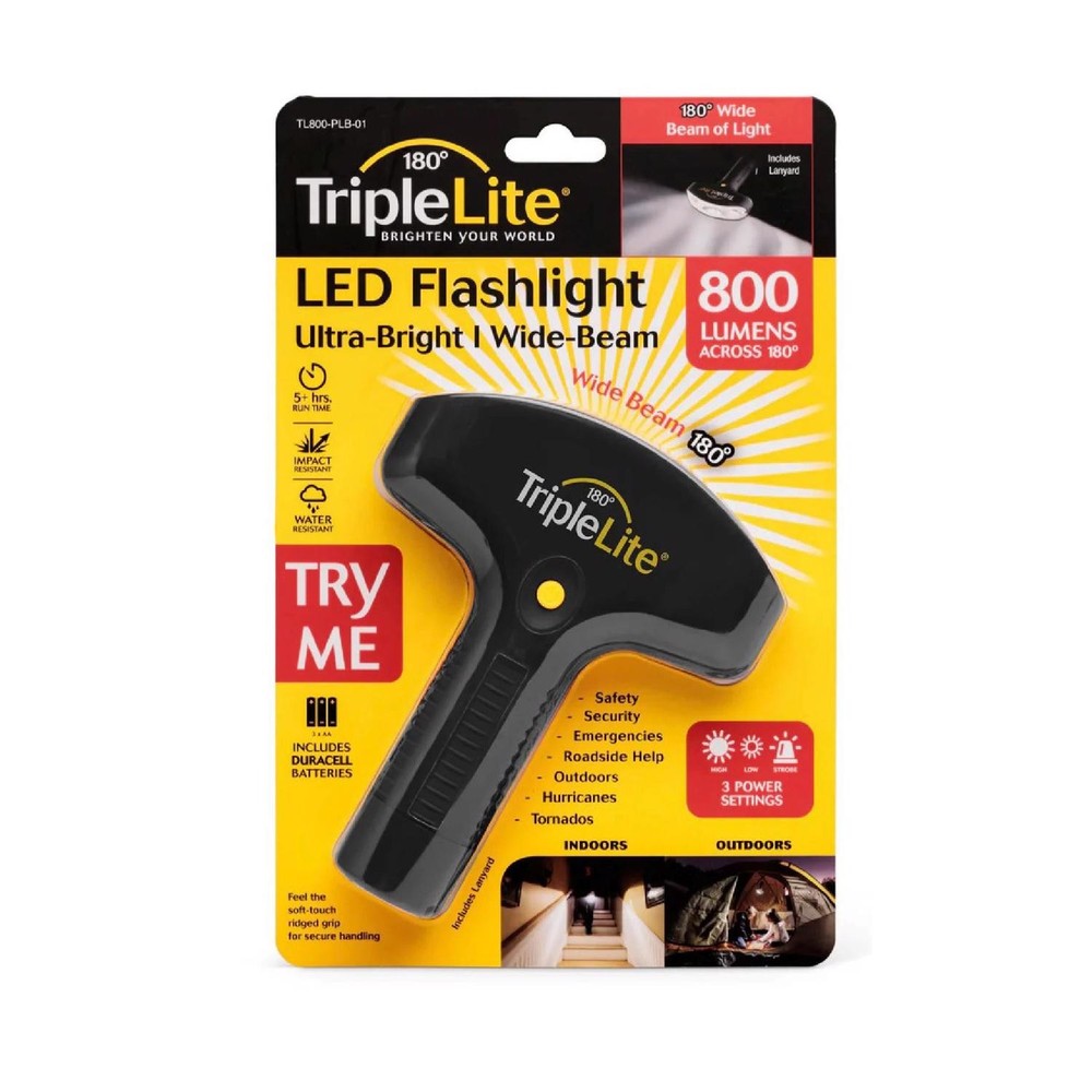 TripleLite 807 lm Black LED Flashlight AA Battery