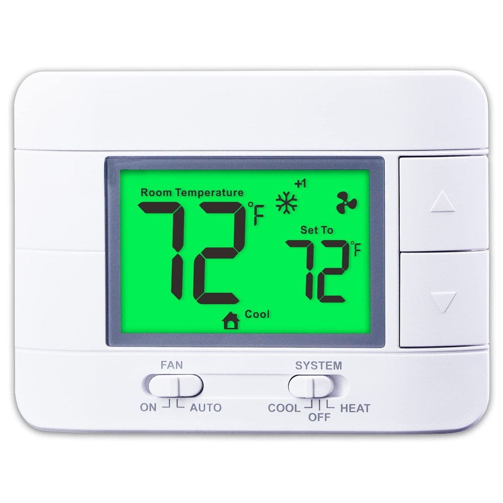 Upgraded Multi-Stage Non-Programmable Thermostats for Home 2 Heat/2 Cool, wit...