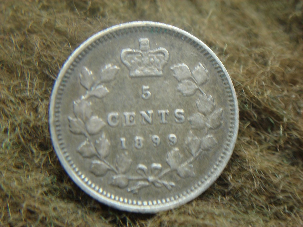 1899 -  CANADA 5 CENT PC.  - NICE QUEEN VICTORIA SERIES SILVER